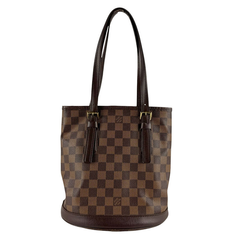 Louis Vuitton Damier Mare Canvas Shoulder Bag Gold Brown